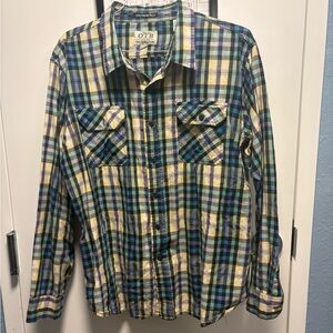 OTB One Tough Brand Multicolor Plaid Woven Button-Up Shirt Men's 2XL